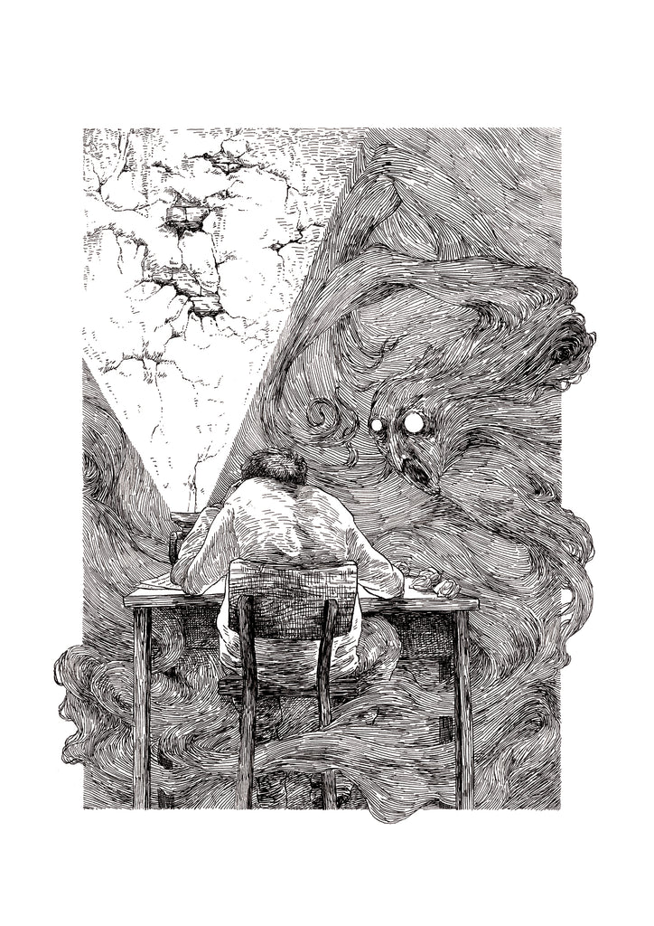 Inkheart - Fenoglio Writing  - Pen & Ink