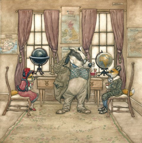 Where the maps upon the wall, and celestial and terrestrial globes in the windows