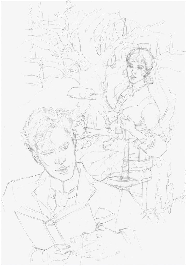 Wishes and Desires - Pencil Sketch by Anne Yvonne Gilbert for The Night Circus