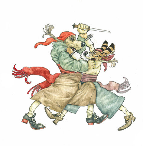 Each with a hand upon the other´s throat - Treasure Island