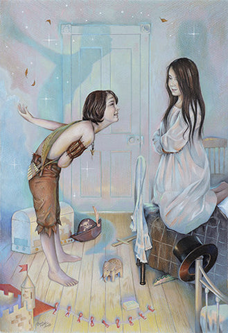 Peter rose and bowed to her beautifully