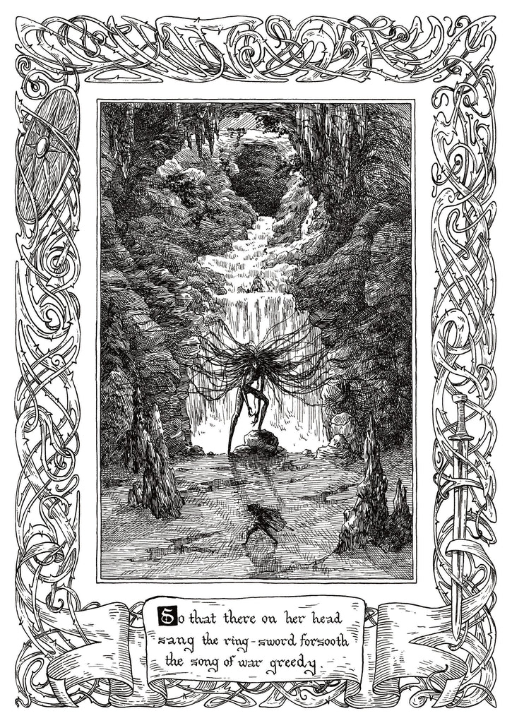 Grendel's Mother faces Beowulf - Alice Cao - Beowulf