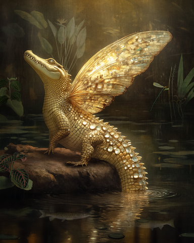 The Golden Crocodile- Alice in Wonderland.