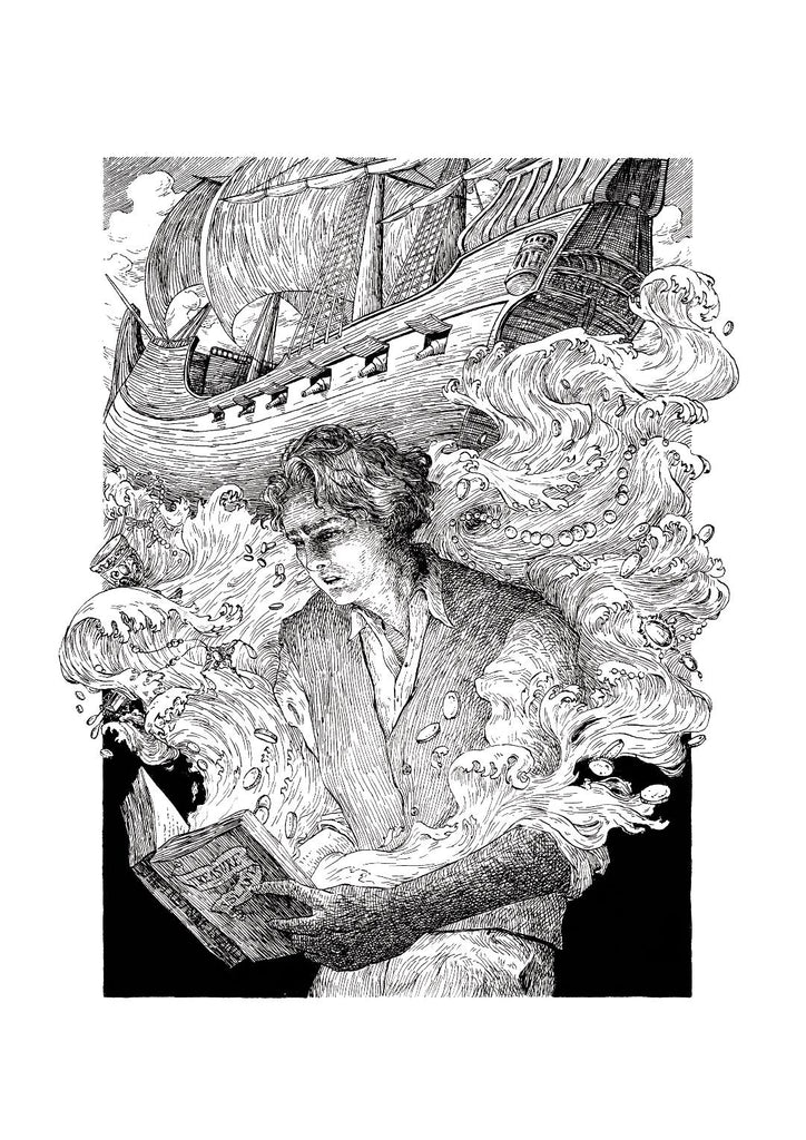 Inkheart - Mo reads Treasure Island aloud  - Pen & Ink