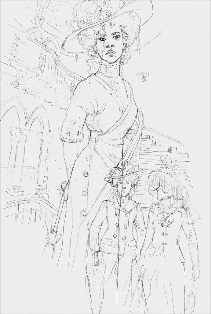 Invitation - Pencil Sketch by Anne Yvonne Gilbert for The Night Circus