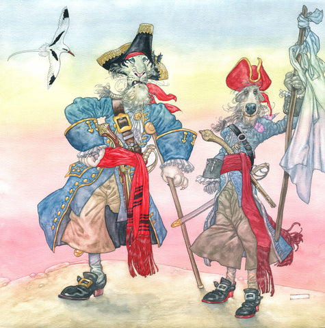 There were two men just outside the stockade - Treasure Island