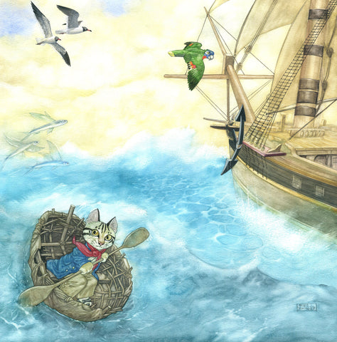 I was now gaining rapidly on the schooner - Treasure Island