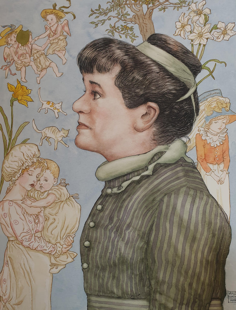 Kate Greenaway - Portrait by Angel Dominguez