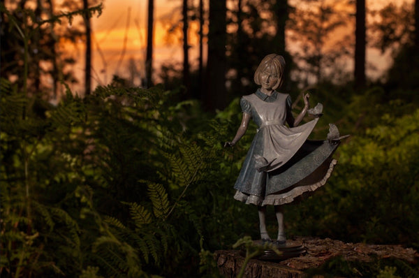 Alice with Butterflies - Limited Edition Sculpture