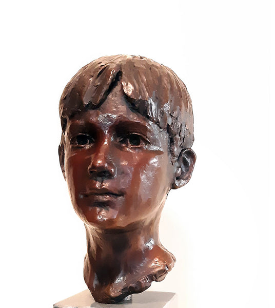 Peter Pan Bust by Vivien Mallock