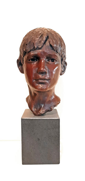 Peter Pan Bust by Vivien Mallock