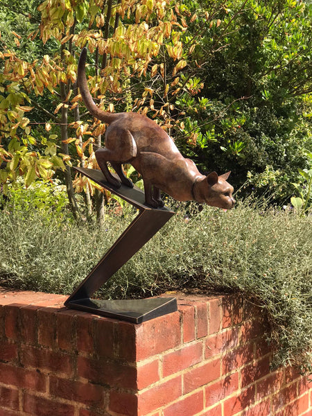 Poised - A Bronze Cat by Matt Duke