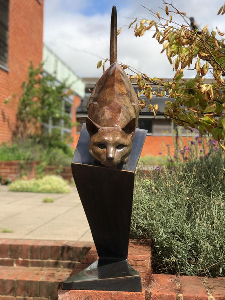 Poised - A Bronze Cat by Matt Duke