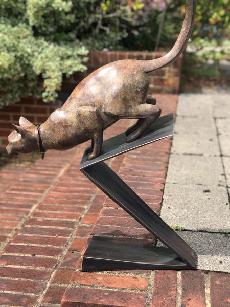 Poised - A Bronze Cat by Matt Duke