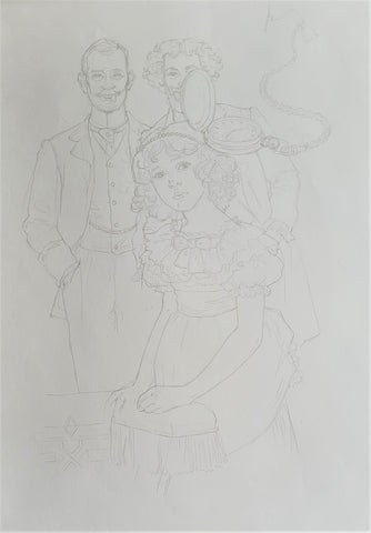 A Gentlemen's Wager - Pencil Sketch by Anne Yvonne Gilbert for The Night Circus