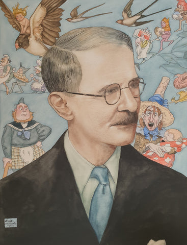 William Heath Robinson - Portrait by Angel Dominguez